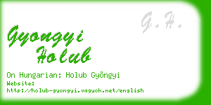 gyongyi holub business card